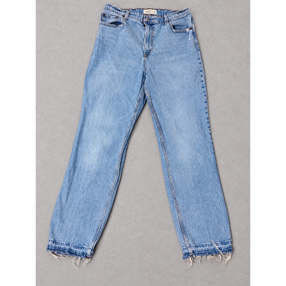 Abercrombie & Fitch The 90s Straight Ultra High Rise Jeans Light Wash 31/12R